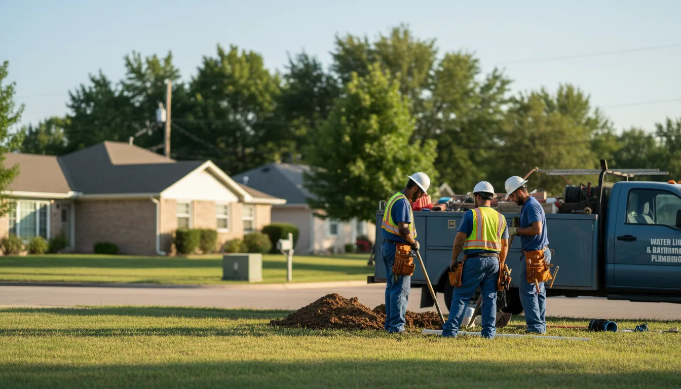 Residential water line and bathroom plumbing service in Huntingdon, TN